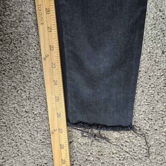 Mother High Waisted Looker Ankle Jeans Women 24x26 Black Bird Wash Super Skinny - Picture 9 of 11